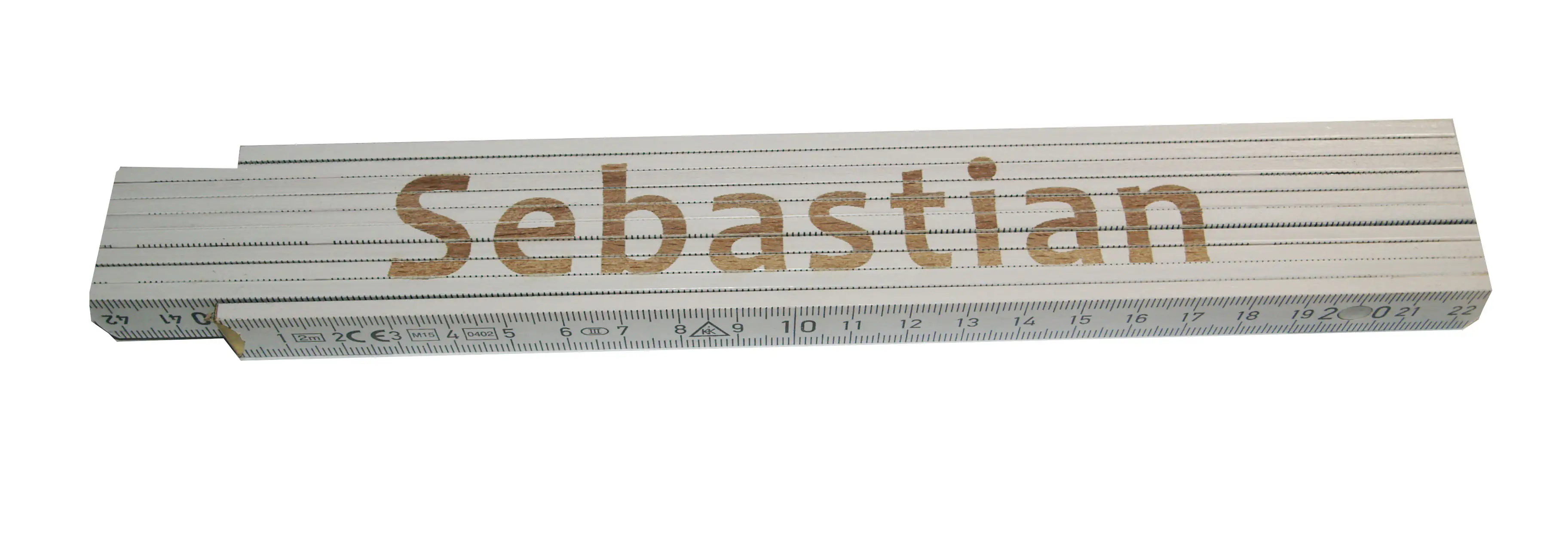Zollstock Sebastian 2 m weiß