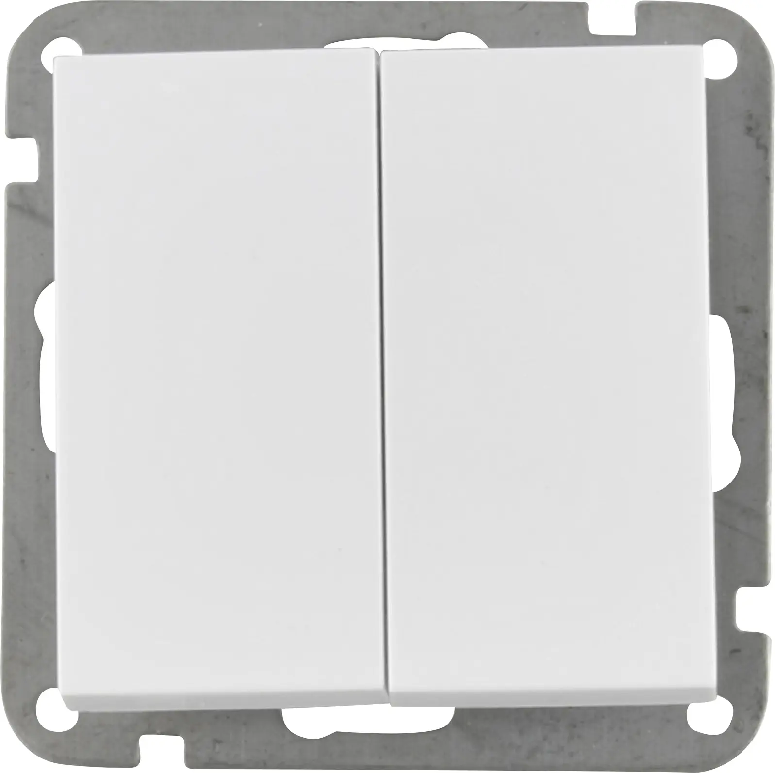 Unitec Doppel-Wechselschalter mit Wippe ultraweiß, Serie Melbourne