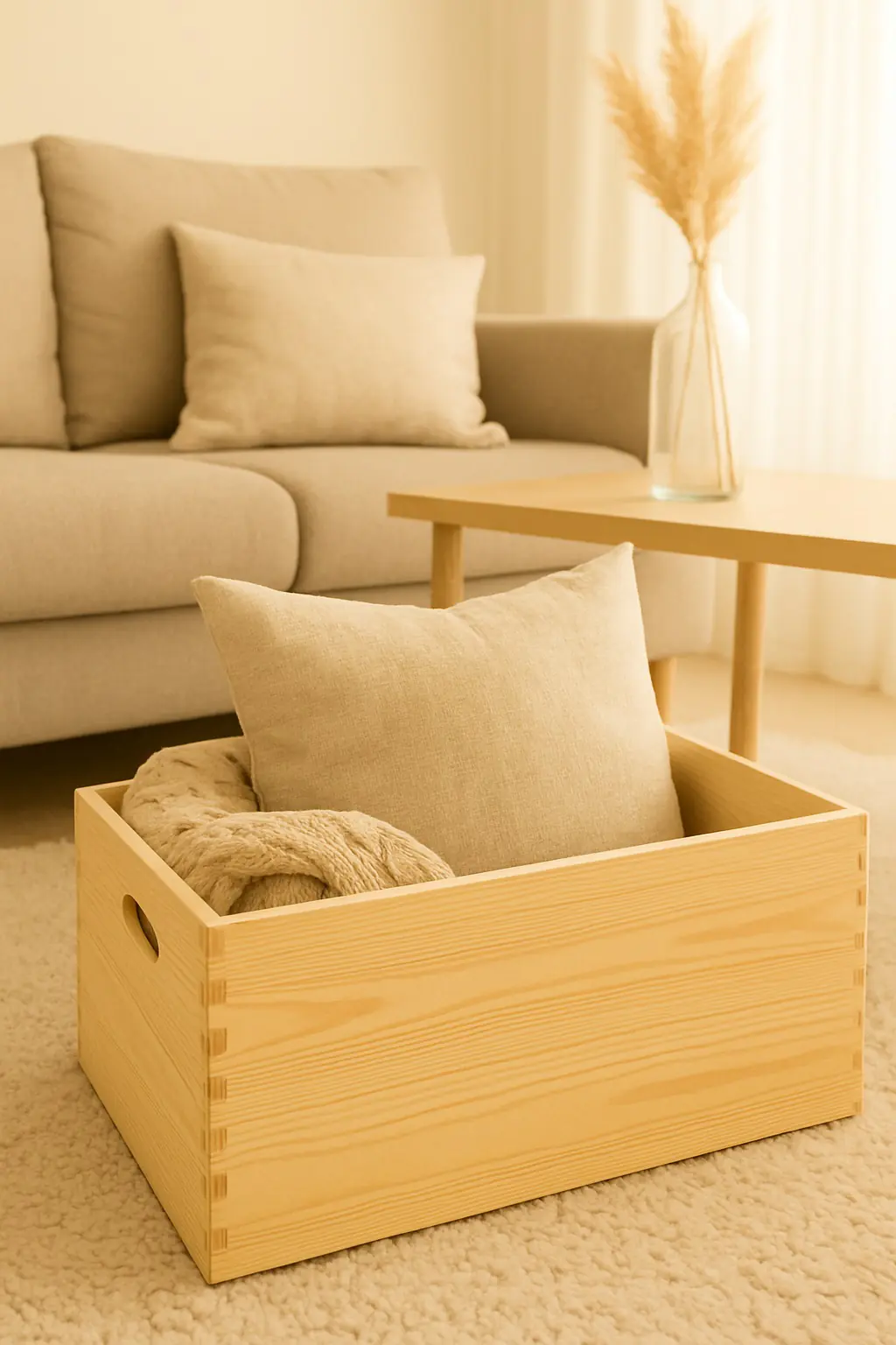 Stapelbox Holz Größe L 30 x 40 x 23 cm