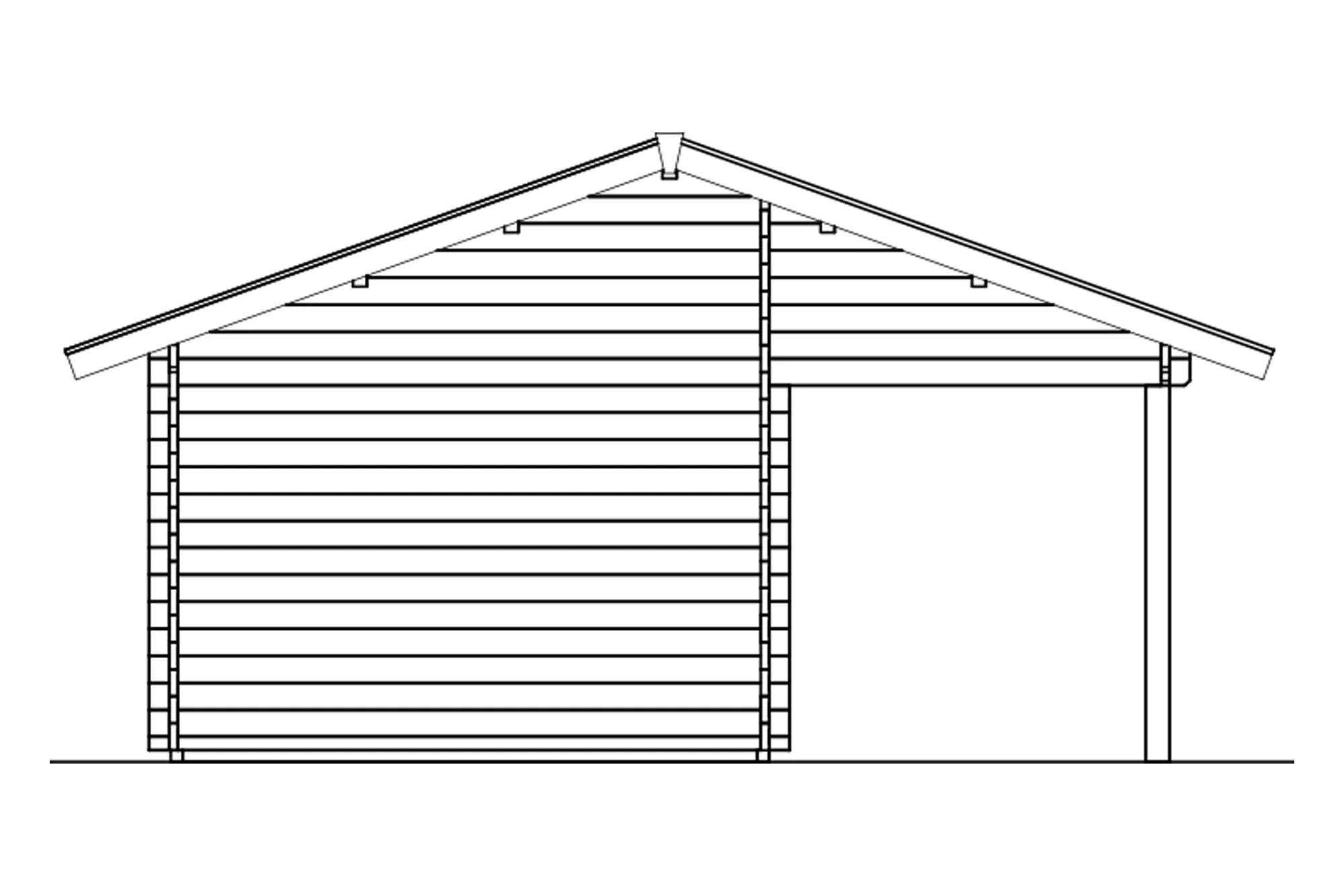 SKAN HOLZ Blockbohlenhaus Luzern 380 x 300 cm natur mit 2. Schalung und Fußboden SKAN HOLZ Blockbohlenhaus Luzern 380 x 300 cm natur mit 2. Schalung und Fußboden