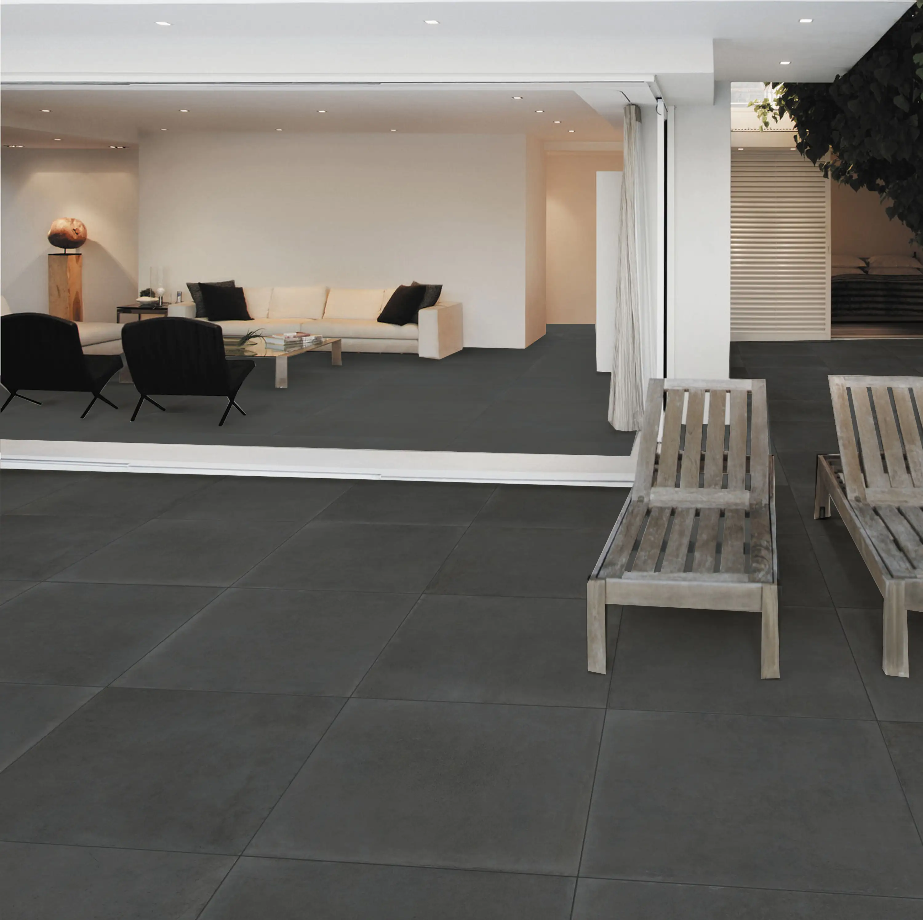 Terrassenplatte Feinsteinzeug Alexandria 60 x 60 x 2 cm antrazit Terrassenplatte Feinsteinzeug Alexandria 60 x 60 x 2 cm antrazit