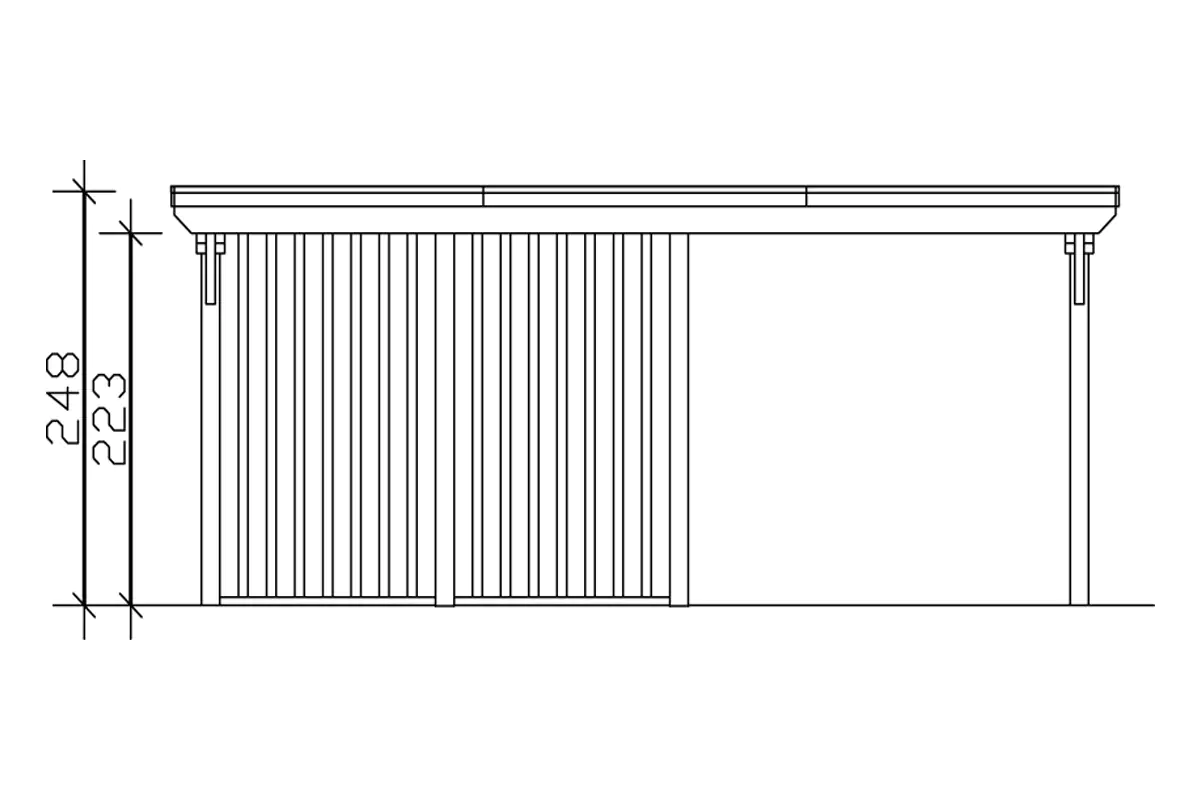 SKAN HOLZ Carport Emsland 613 x 846 cm mit Aluminiumdach