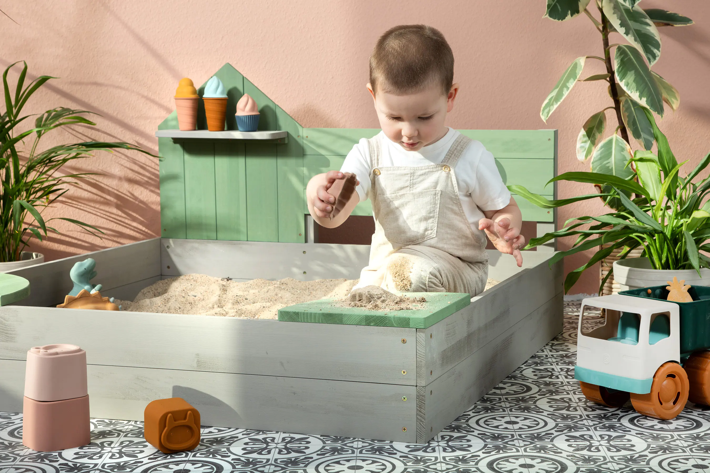 Muddy Buddy Sandkasten Cozy House 100 x 100 x 60 cm