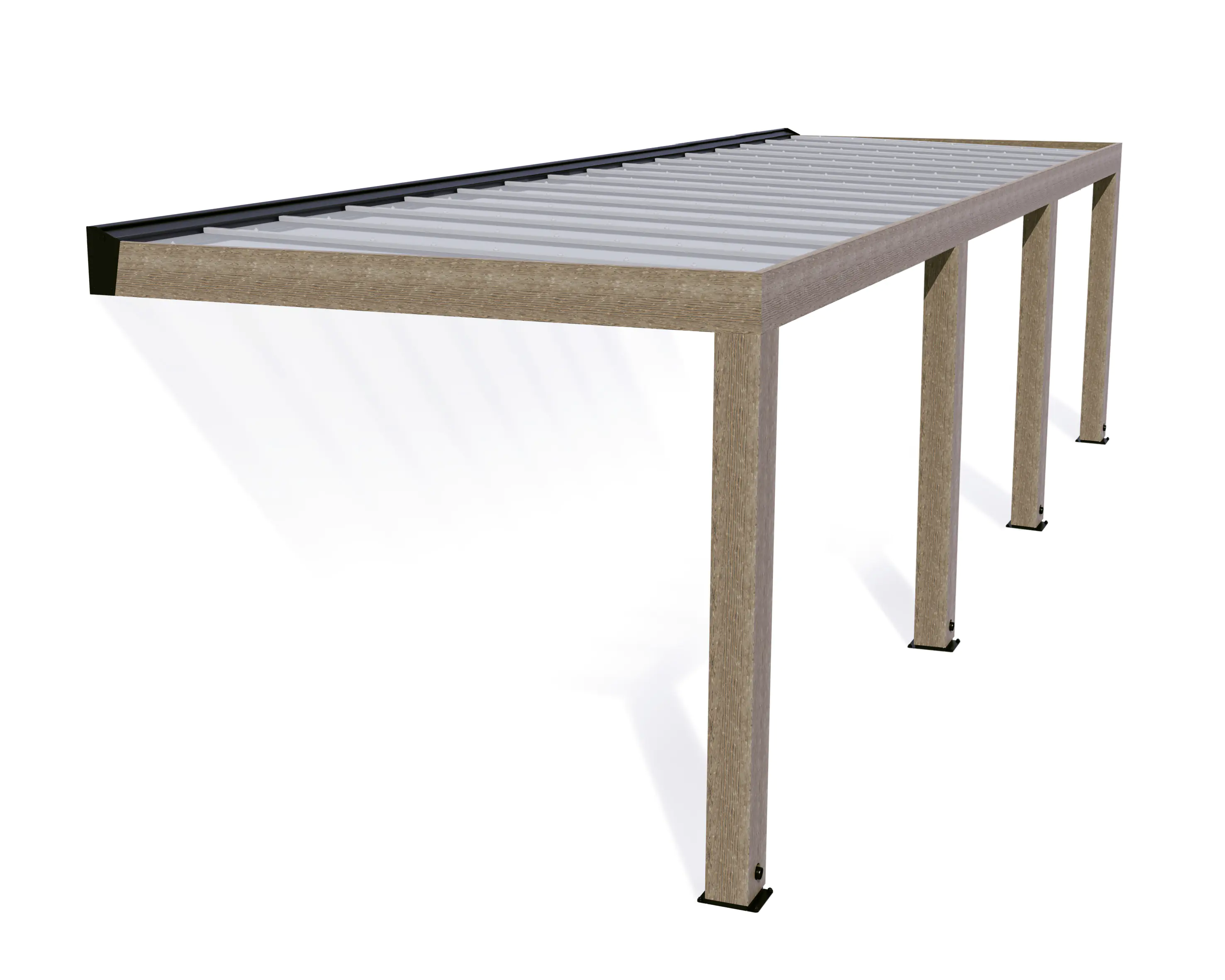 Canopia Terrassenüberdachung Helsinki Holz 990 x 294 cm braun