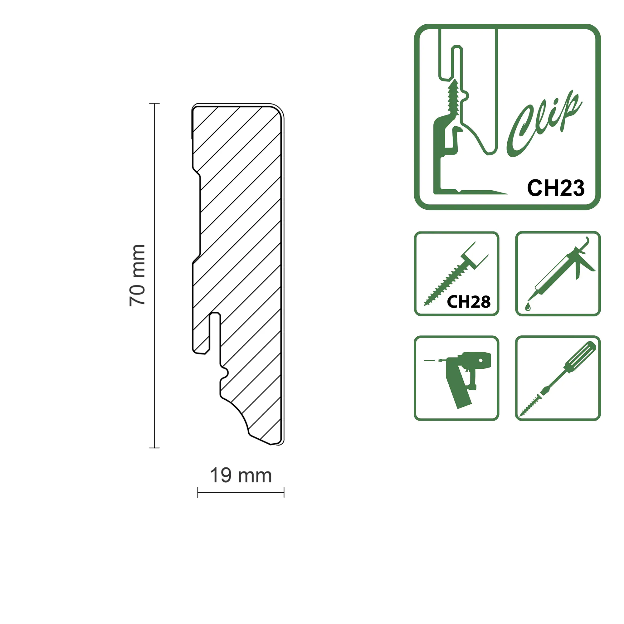 Neuhofer Fußleiste 240 cm 70 x 19 mm Eiche Burlington Neuhofer Fußleiste 240 cm 70 x 19 mm Eiche Burlington