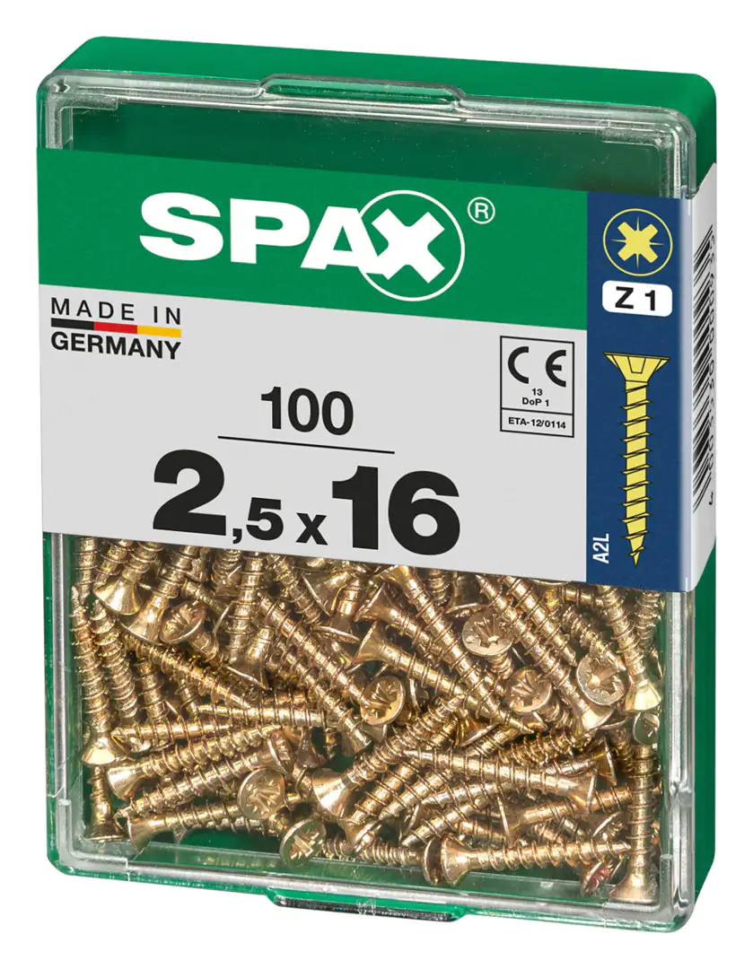 Spax Universalschrauben 2.5 x 16 mm PZ 1 - 100 Stk.