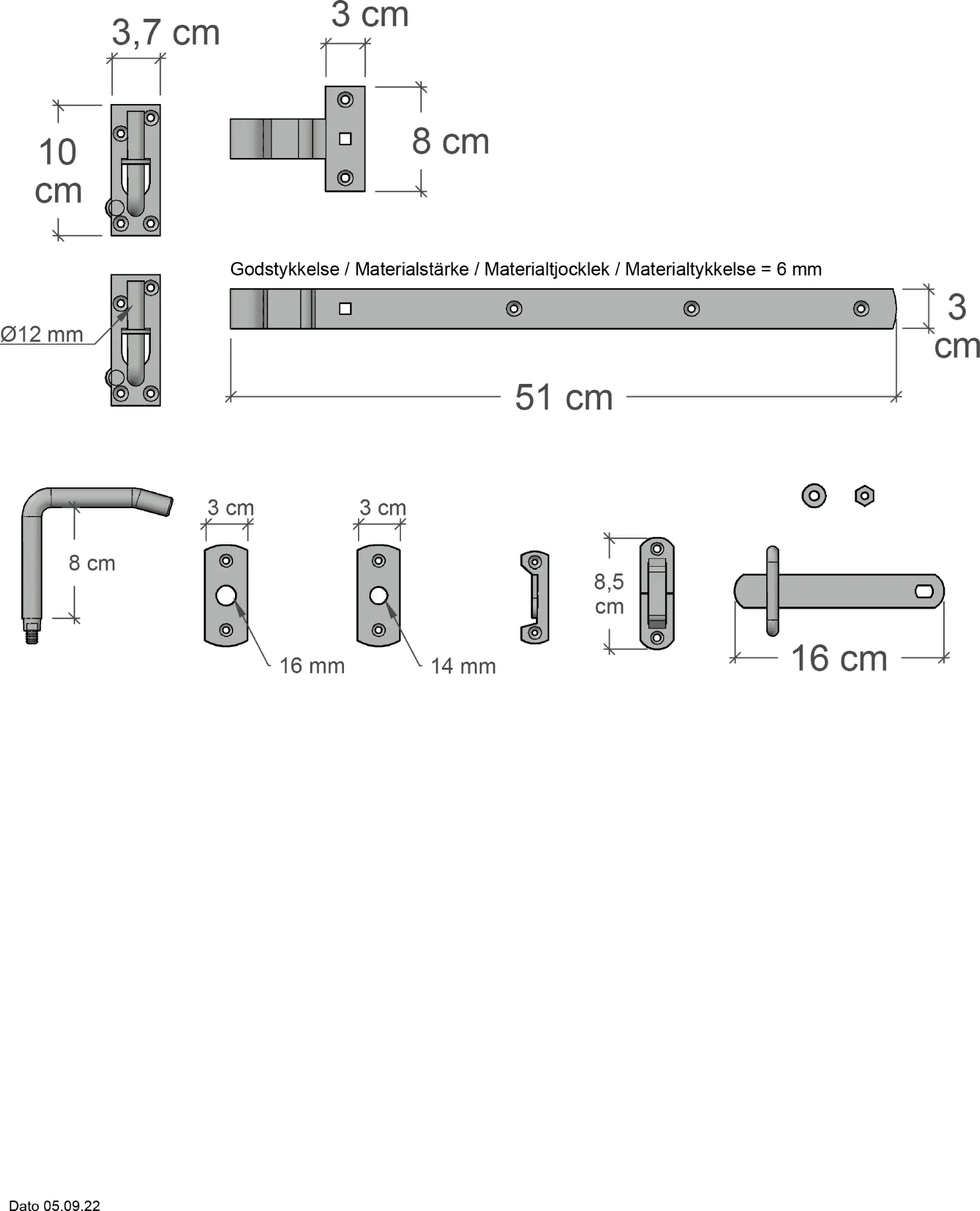 Plus Einzeltor Silence inkl. Beschläge 100 x 140 cm umbragrau fungizidbehandelt