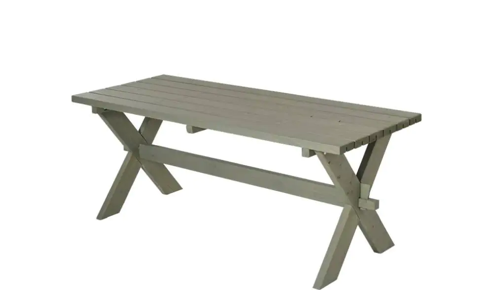 Plus Tisch Nostalgie 178x75x72cm graubraun rechteckig