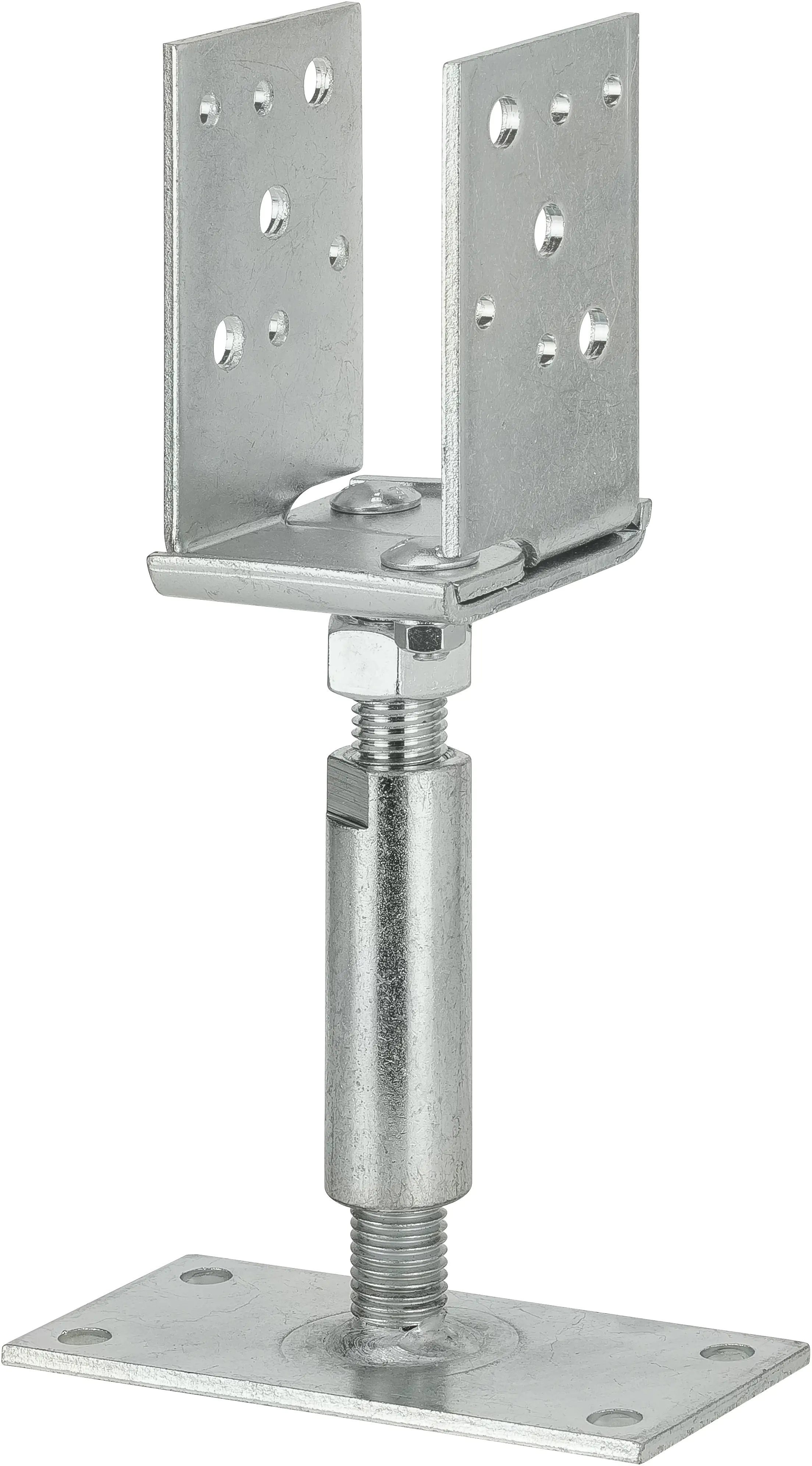Vormann Verstellbare Stützenschuhe verzinkt 60-140 x 70/150 x 115 mm