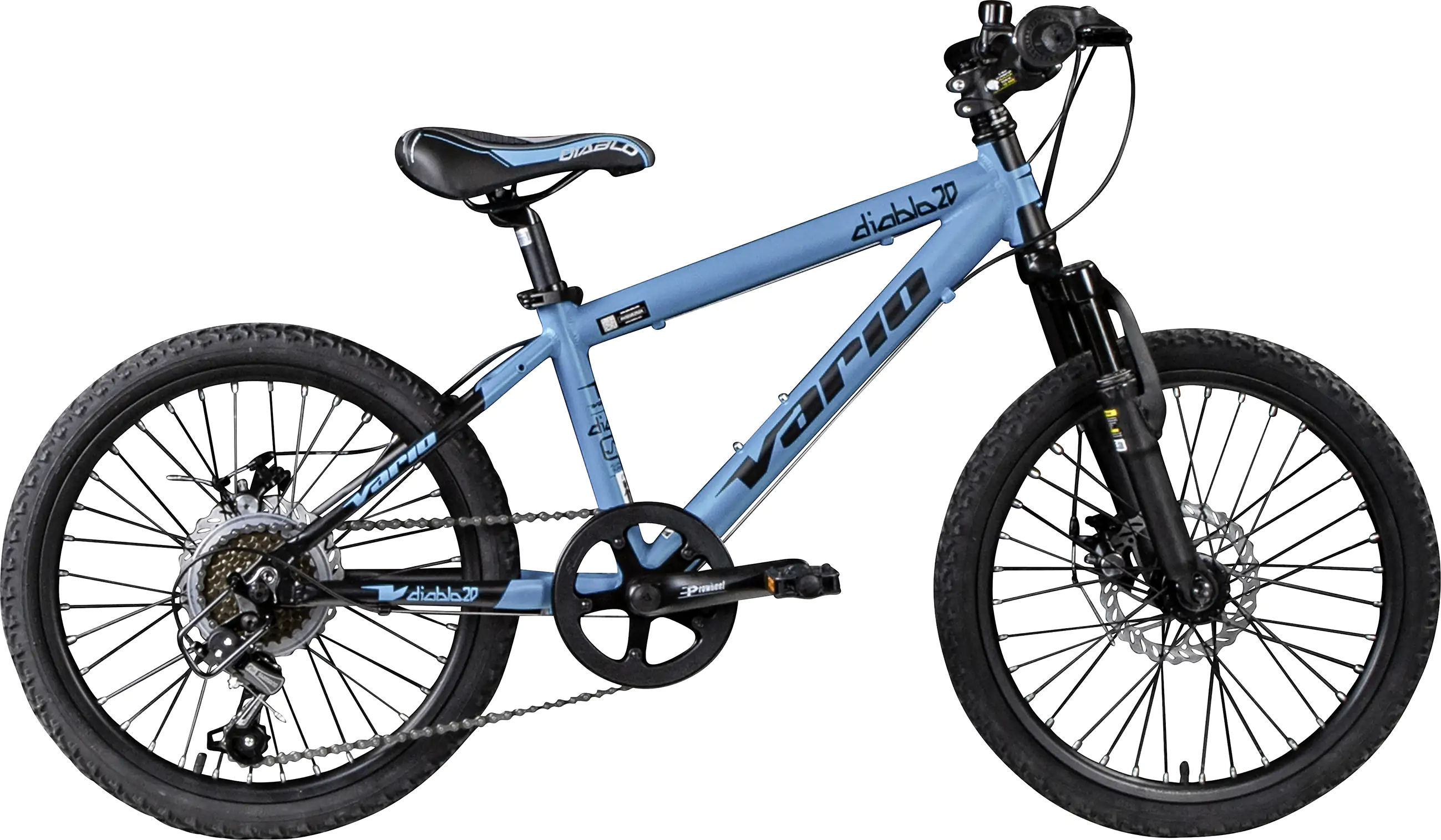 Vario Mountainbike XC DIABLO 20 DISK 20 Zoll RH 30cm 6-Gang blau schwarz