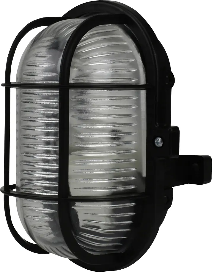 Ovalleuchte 60 Watt PVC-Korb schwarz Ovalleuchte 60 Watt PVC-Korb schwarz