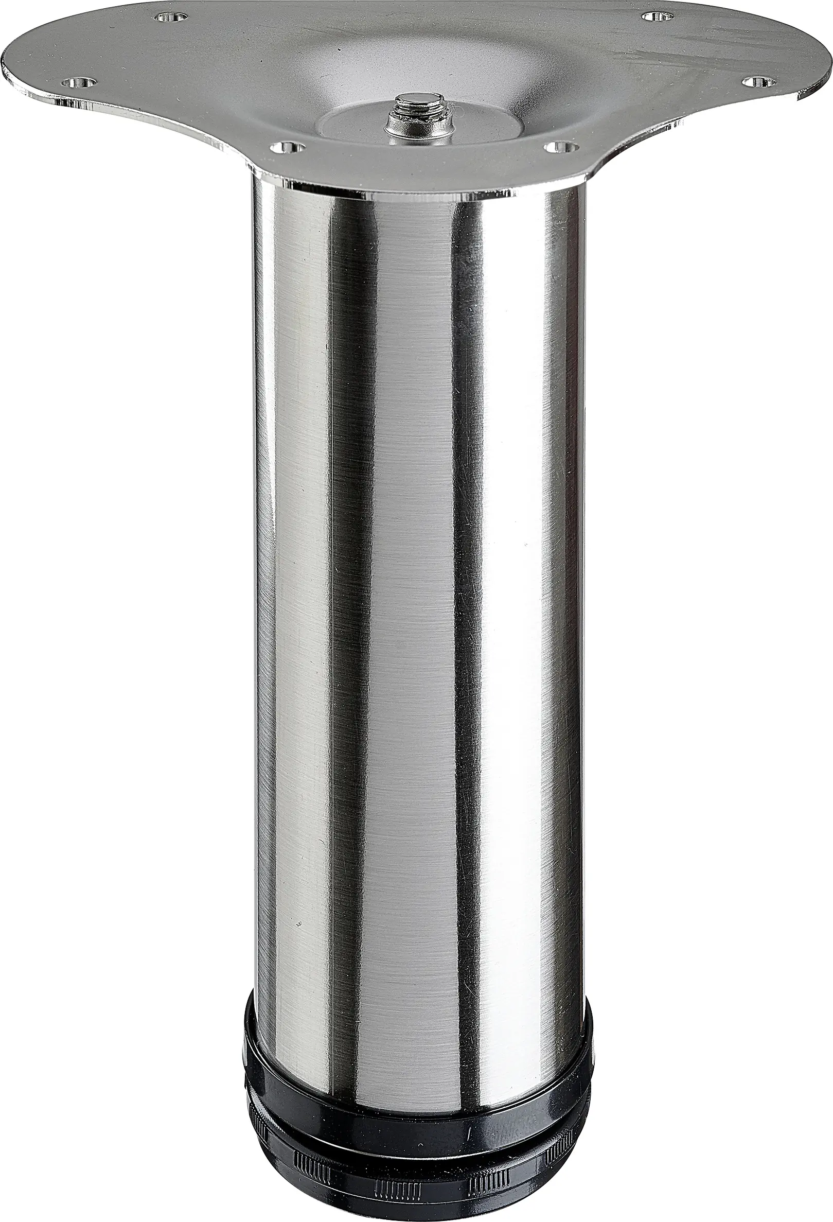 Hettich Tischbein 6,0 x 20 - 23 cm Stahl Edelstahl-Optik - 1 Stück