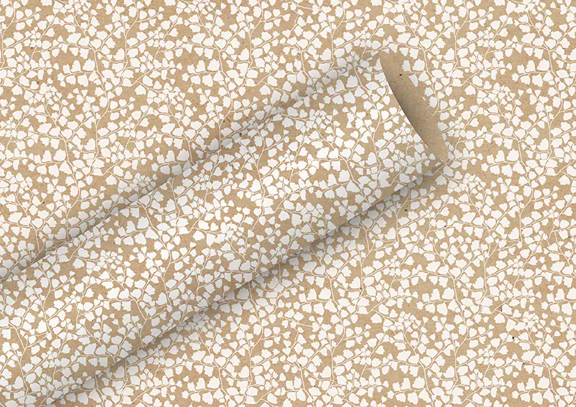 Braun & Company Geschenkpapier natur weiß 2 m x 70 cm