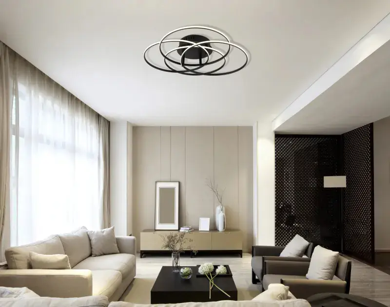 Globo Deckenleuchte Kombos Ø 51,5 x 11,4 cm schwarz warmweiß