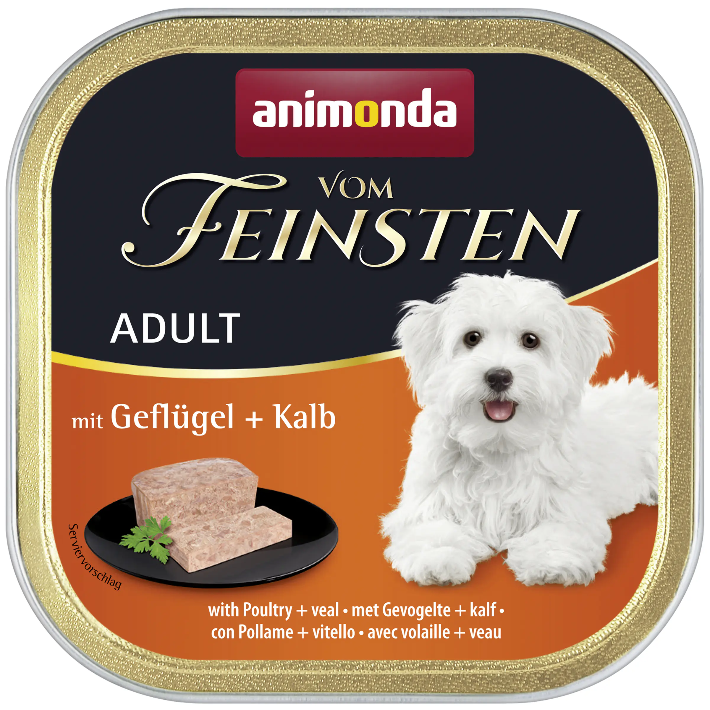 Animonda vom Feinsten Hundenassfutter Adult 150 g Geflügel & Kalb