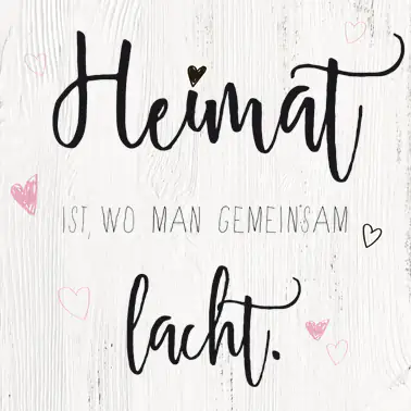 Deco-Canvas Bild - Heimat 35 x 35 cm