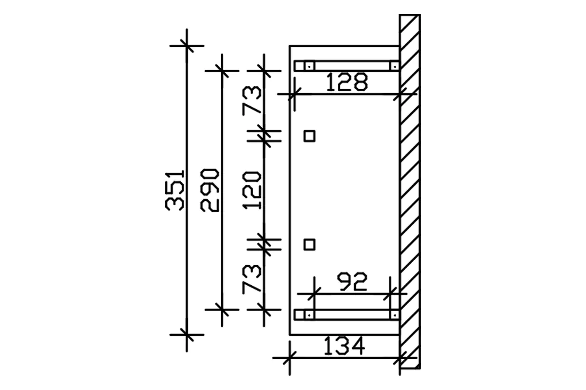 4018211016358_03 SKAN HOLZ Vordach Wismar Typ 6 351 x 134 cm, lasiert in Eiche hell