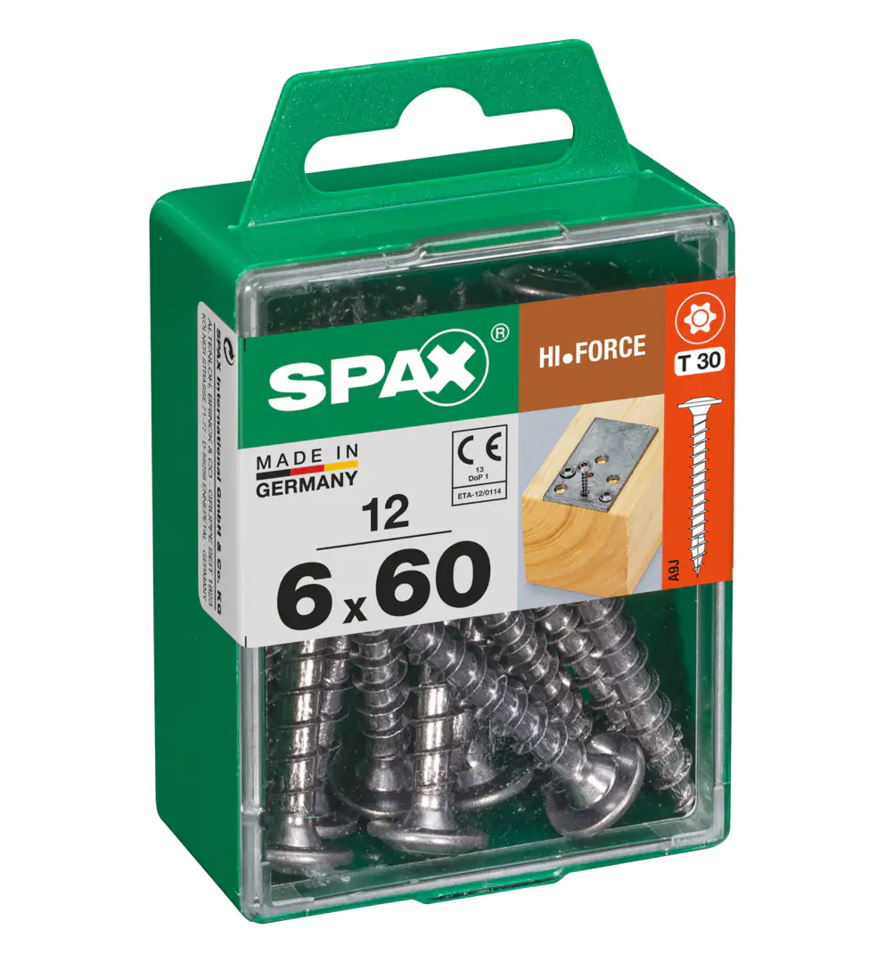 Spax Holzbauschrauben 6.0 x 60 mm TX 30 - 12 Stk.