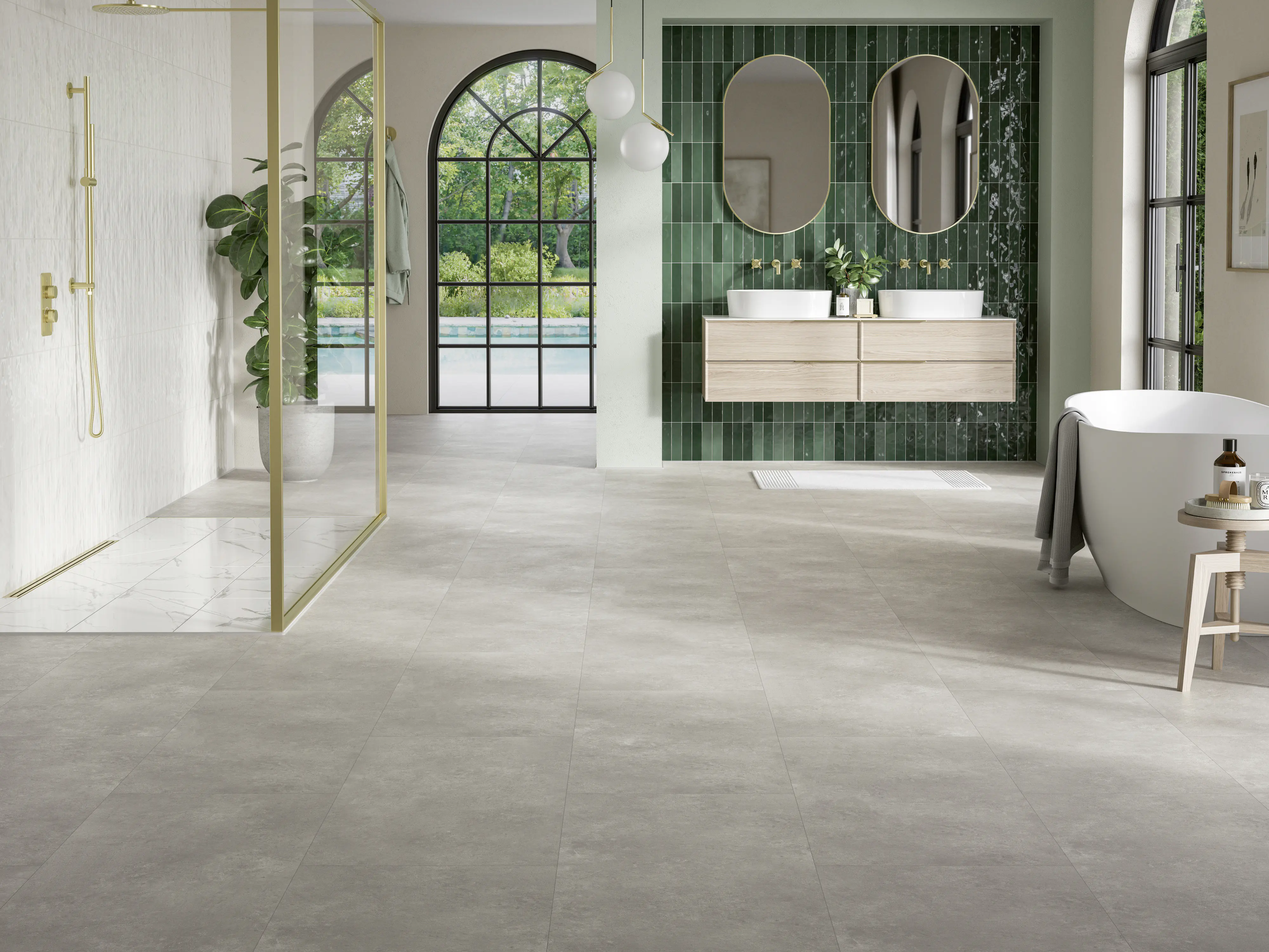 Parador Vinylboden mit Trittschalldämmung Basic 5.3 Stein Trafalgar hellgrau Mineralstruktur