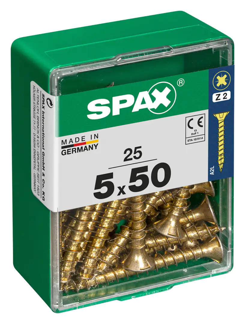 Spax Universalschrauben 5.0 x 50 mm PZ 2 - 25 Stk.