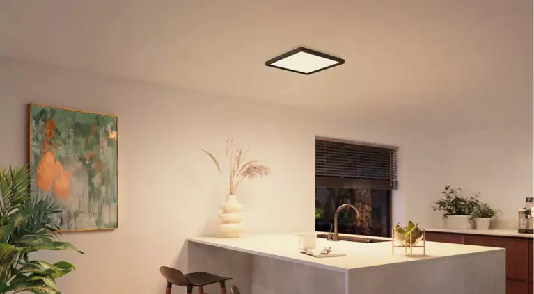 Philips Hue LED Deckenleuchte Tento + Bridge eckig schwarz 39,5 x 39,5 cm warmweiß-kaltweiß Philips Hue LED Deckenleuchte Tento + Bridge eckig schwarz 39,5 x 39,5 cm warmweiß-kaltweiß