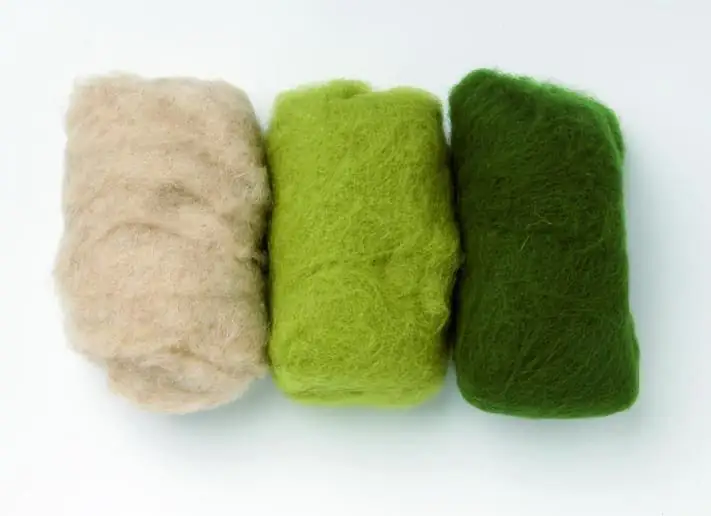 Glorex Schafwolle grün mix 3 x 10 g