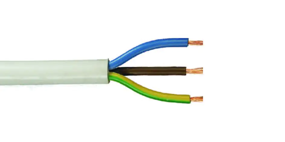 Schlauchleitung H05VV-F 3 x 1,0 - 5 Meter, weiß