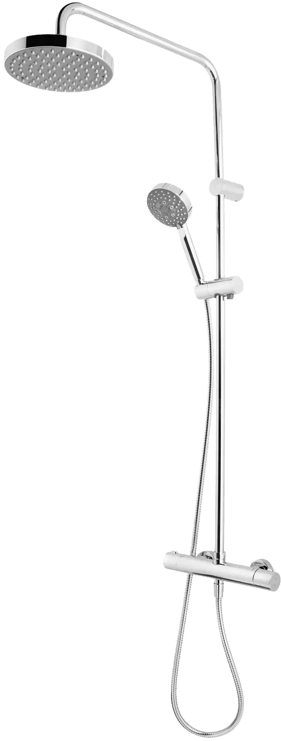 Breuer Duschsäule Aquamaxx 330 Thermostat Thermostat, verchromt, Kopfbrause rund 15 cm Breuer Duschsäule Aquamaxx 330 Thermostat Thermostat, verchromt, Kopfbrause rund 15 cm