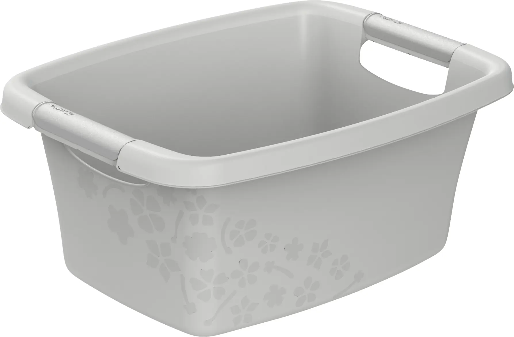 Rotho Wäschewanne Flowers 12 L kühles grau