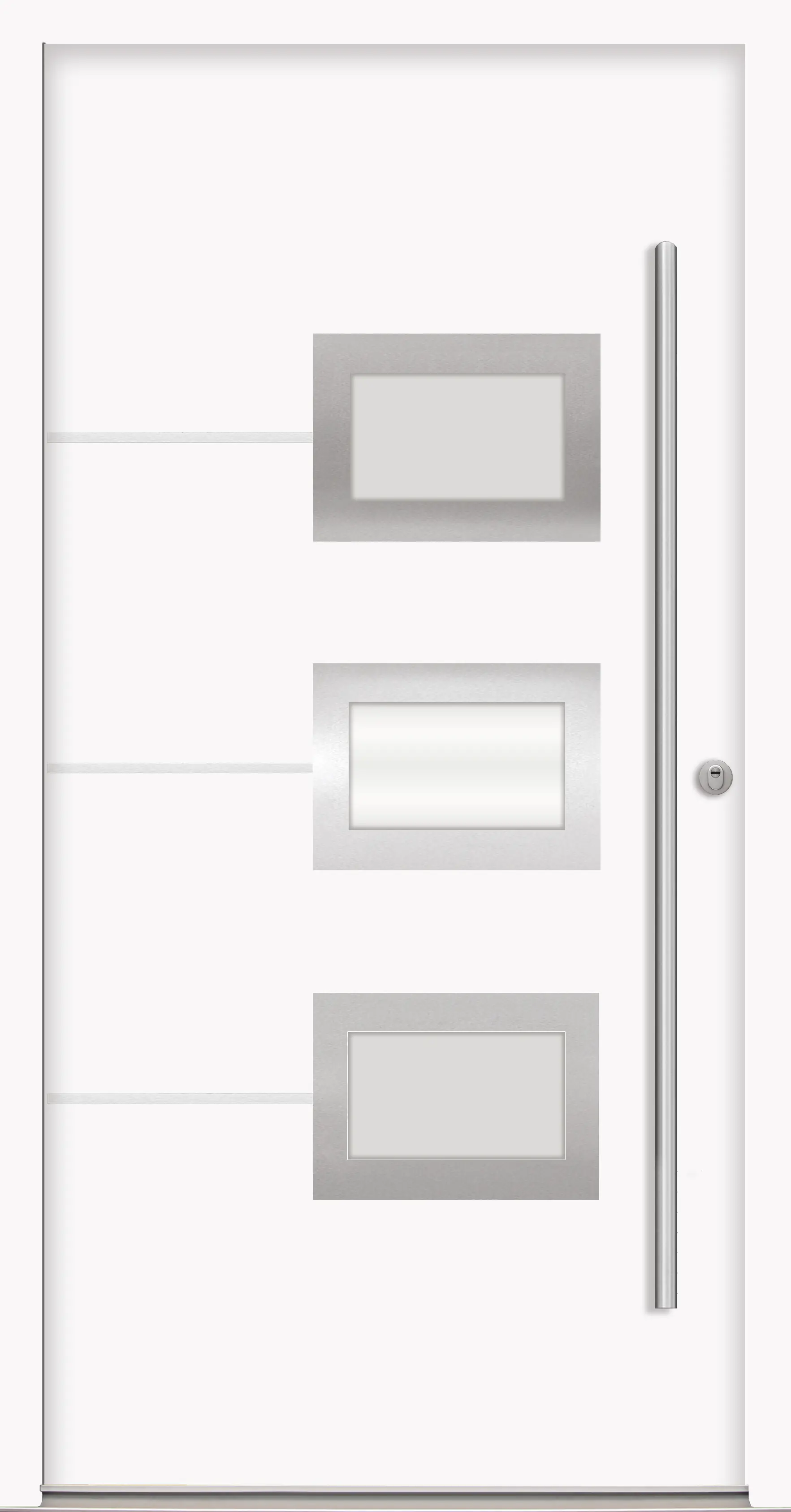Splendoor Haustür Passivedoor Premium B03 RC2 Weiß DIN Rechts 100 x 210 cm