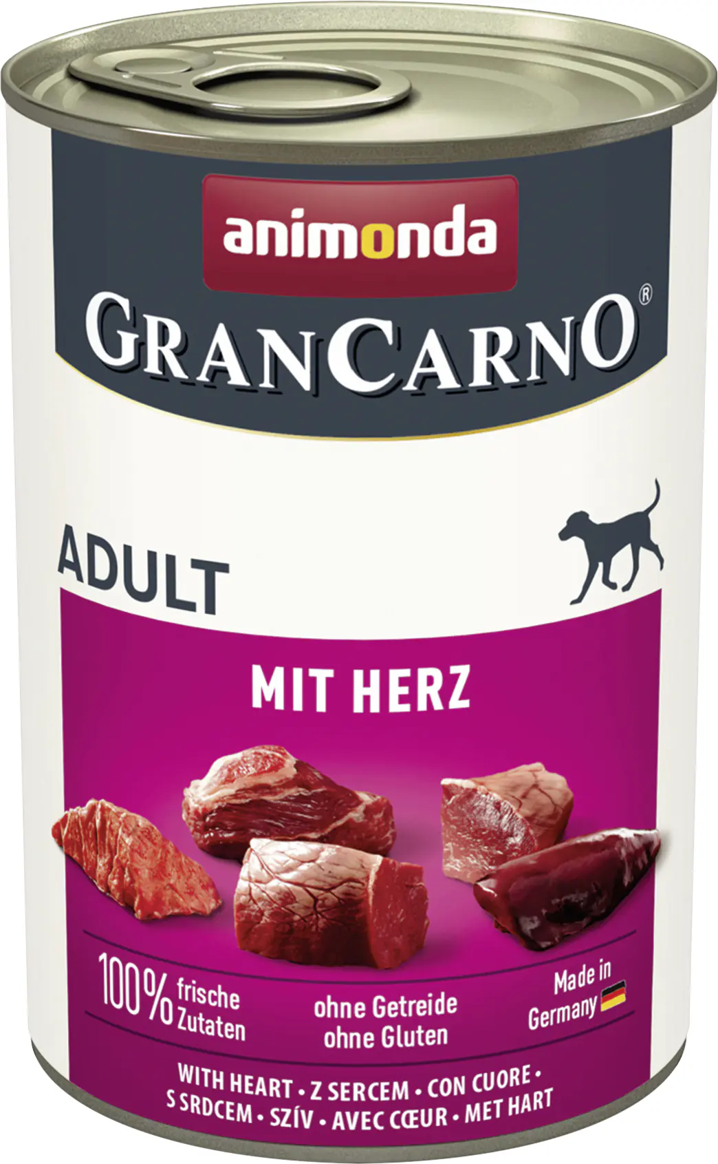 Animonda GranCarno Hundenassfutter Adult getreidefrei 400 g Herz