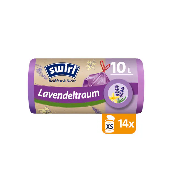 Swirl® 10 l Duft-Müllbeutel Lavendeltraum Reißfest & Dicht