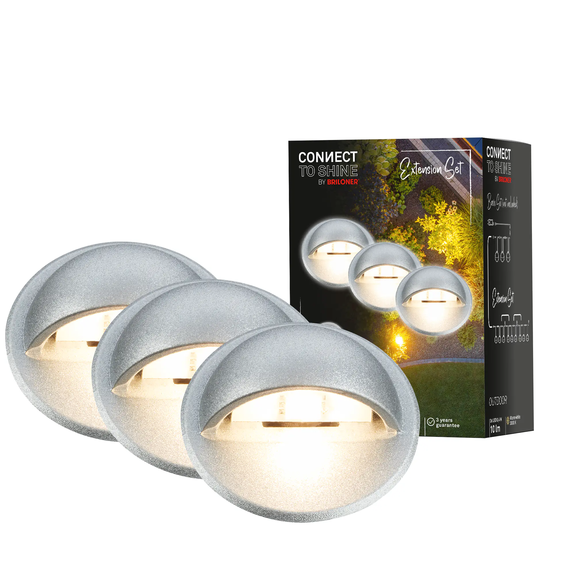 Briloner LED Außen-Bodenstrahler Teak Connect to Shine 3er Ergänzungsset 10 W warmweiß Briloner LED Außen-Bodenstrahler Teak Connect to Shine 3er Ergänzungsset 10 W warmweiß