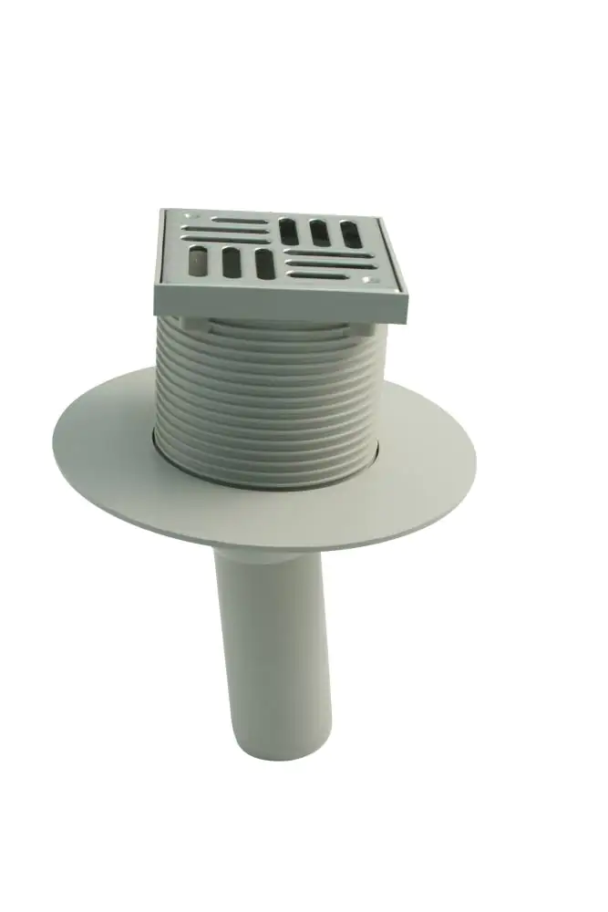 Marley Balkonablauf DN 50 Abgang waagerecht, Rost 10 x 10 cm