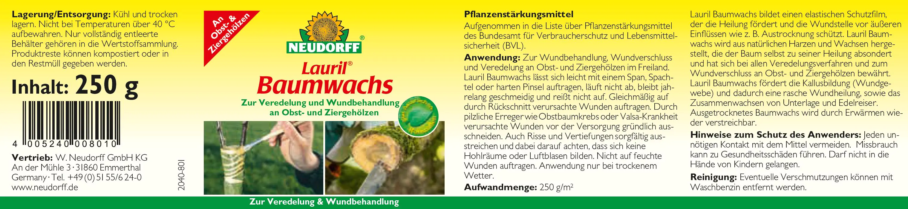 Lauril Baumwachs 250 g Lauril Baumwachs 250 g