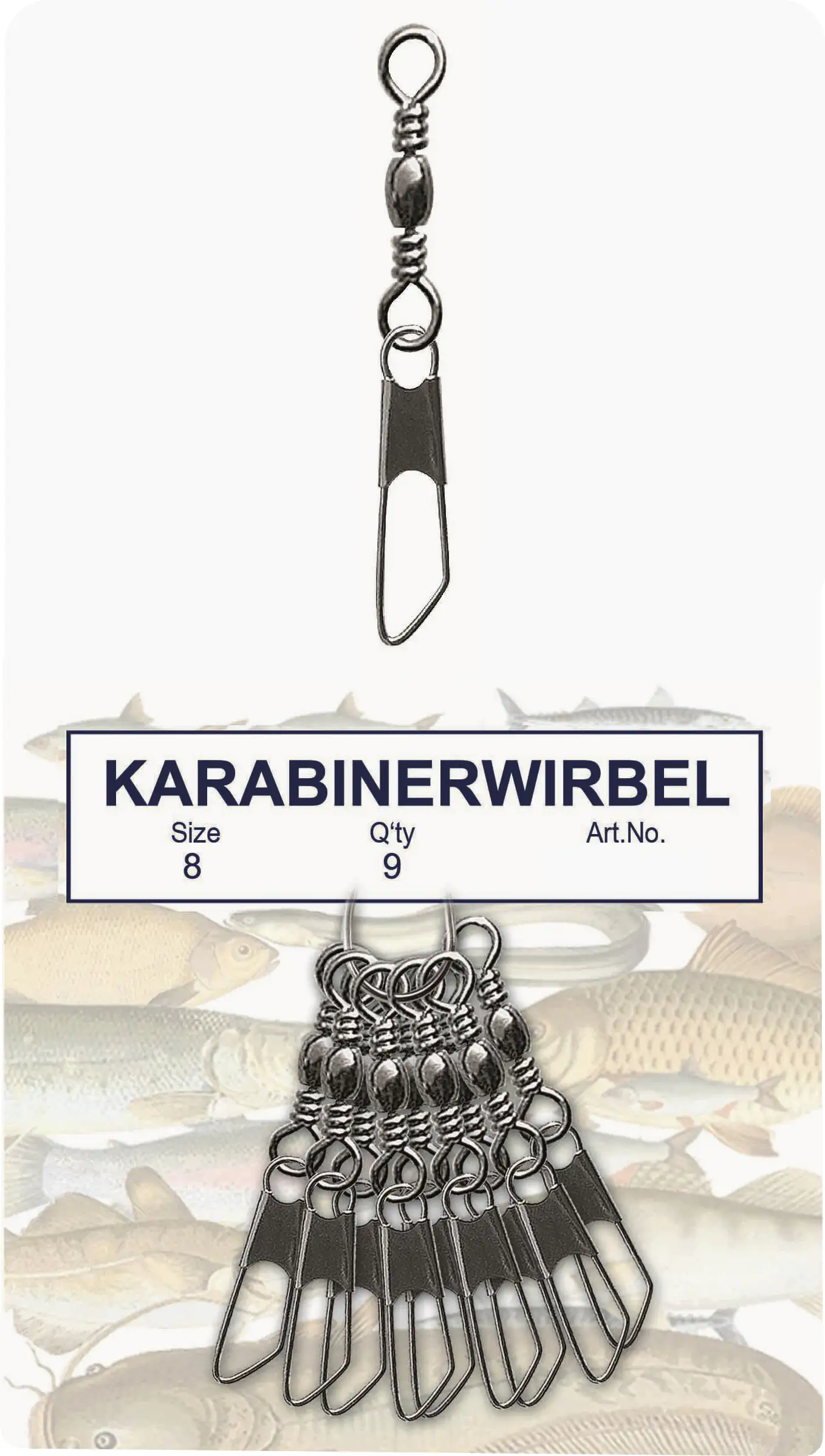 Paladin Karabinerwirbel gunsmoke Gr. 4 12 kg/5 Stück