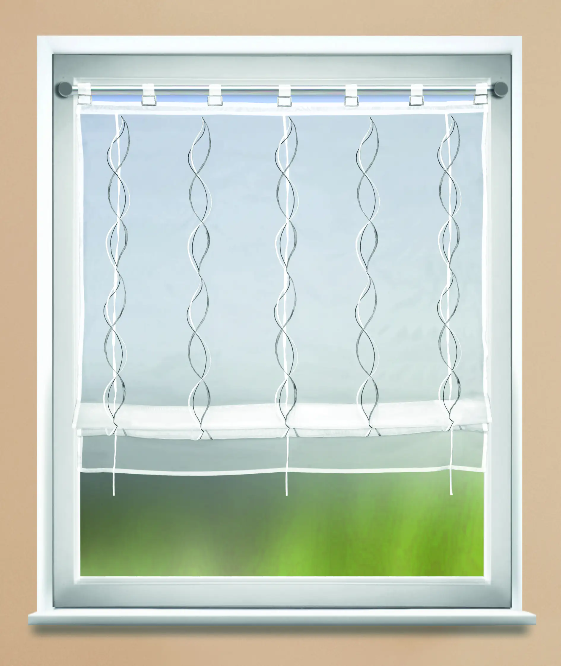 Neusser Collection Bändchenrollo Simone grau, 80 x 120 cm