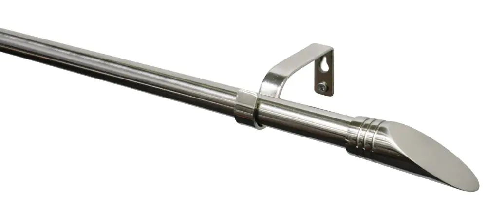 Gardinia Stilgarnitur Ellipse Ø 16/19 mm, edelstahl-optik, 120 - 210 cm