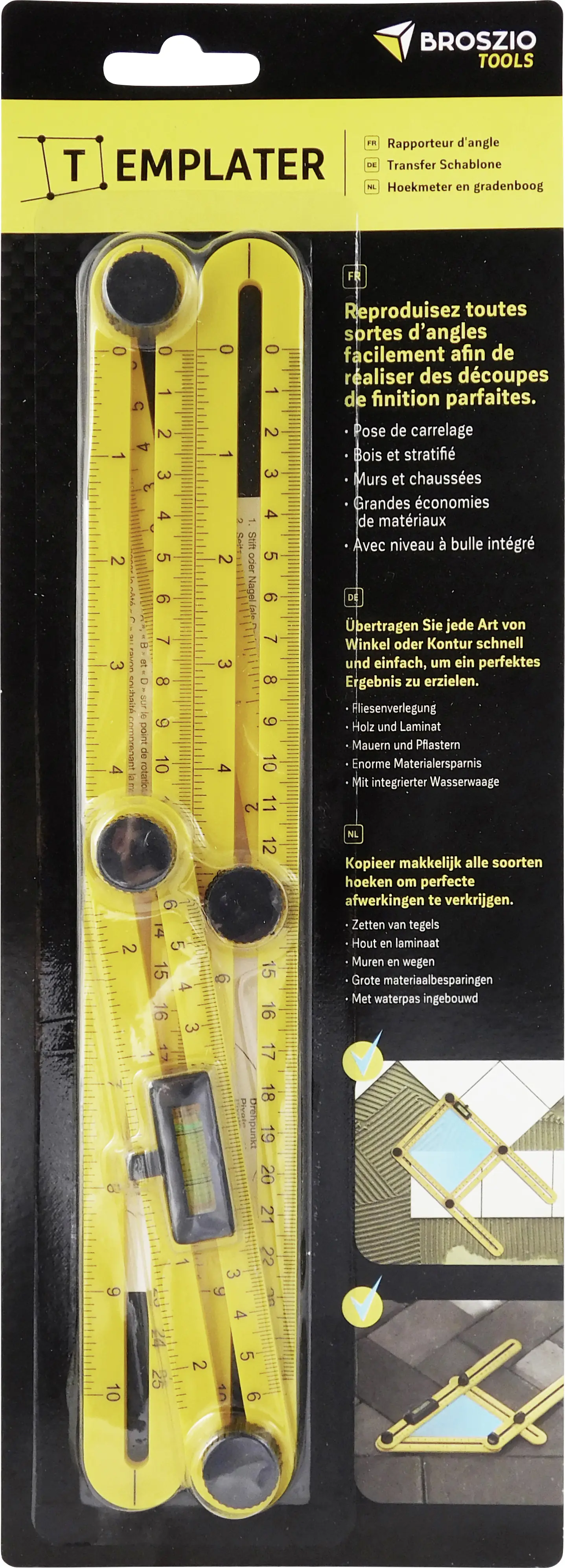 Universalschablone Templater mit Wasserwaage Universalschablone Templater mit Wasserwaage