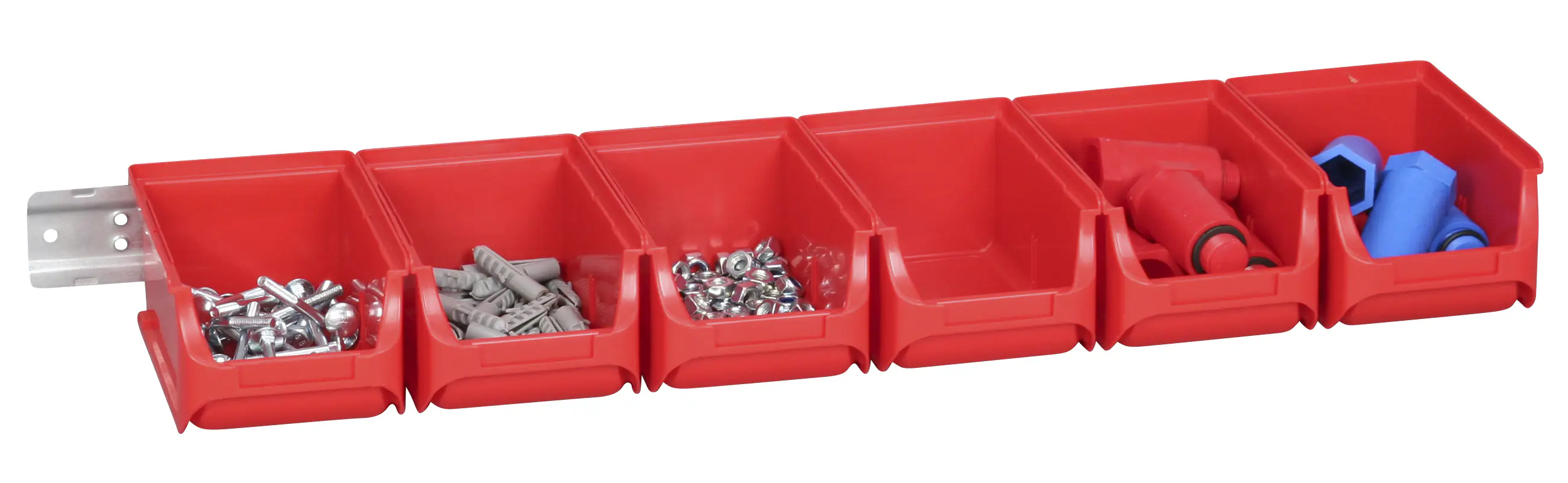 Allit Sichtboxen-Set ProfiPlus Set 2/7 rot mit Metallschiene 4,8 l Allit Sichtboxen-Set ProfiPlus Set 2/7 rot mit Metallschiene 4,8 l