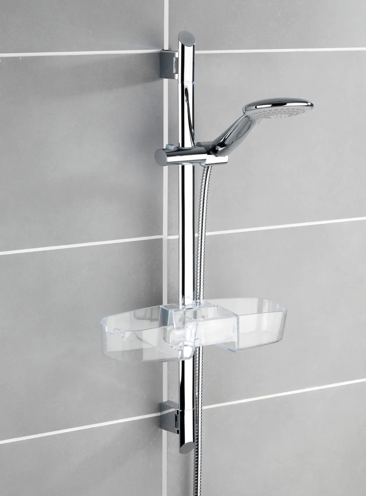 Wenko Duschkorb Premium Kunststoff, Farbe: transparent