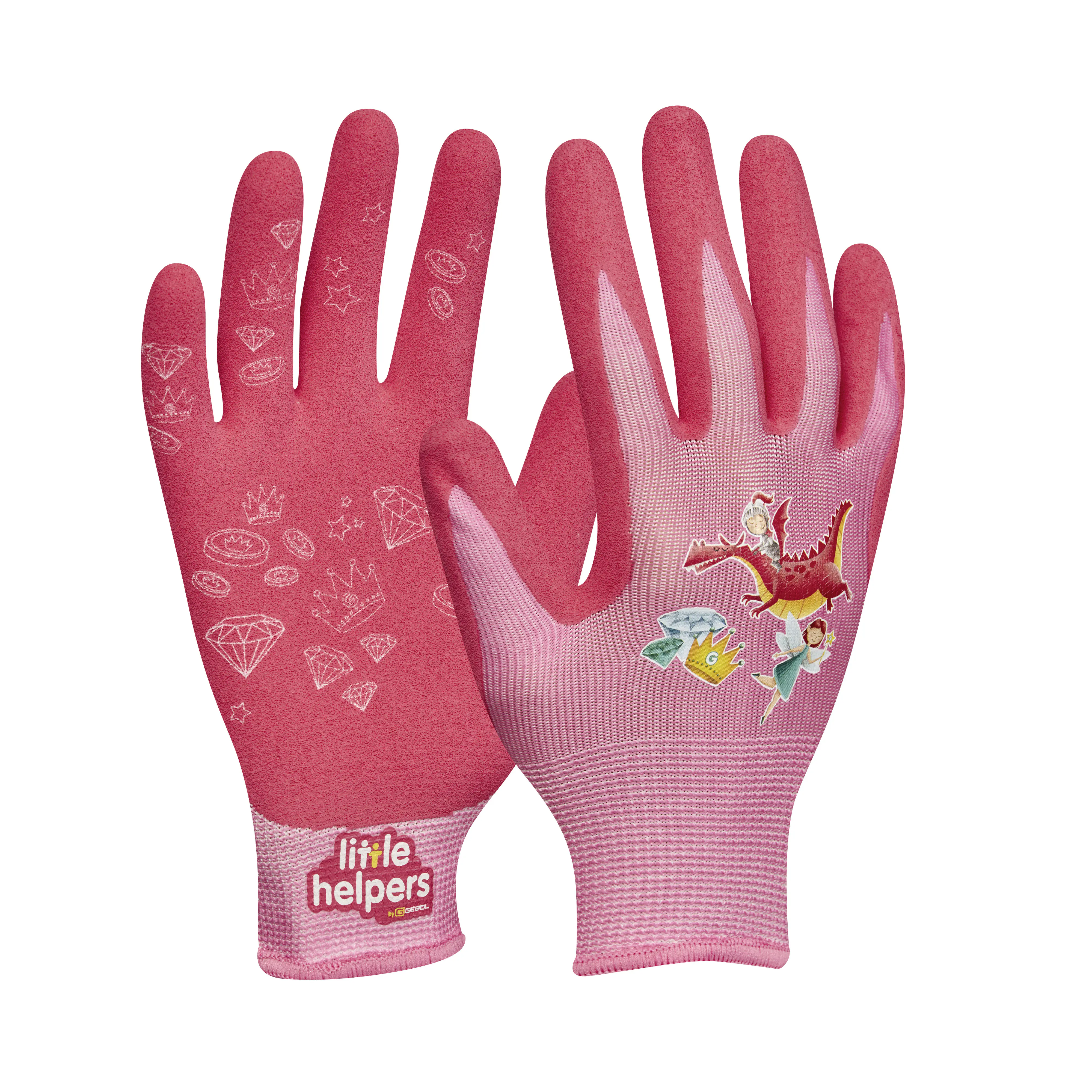 Gebol Kinder-Handschuhe Little Helpers Märchenwald pink