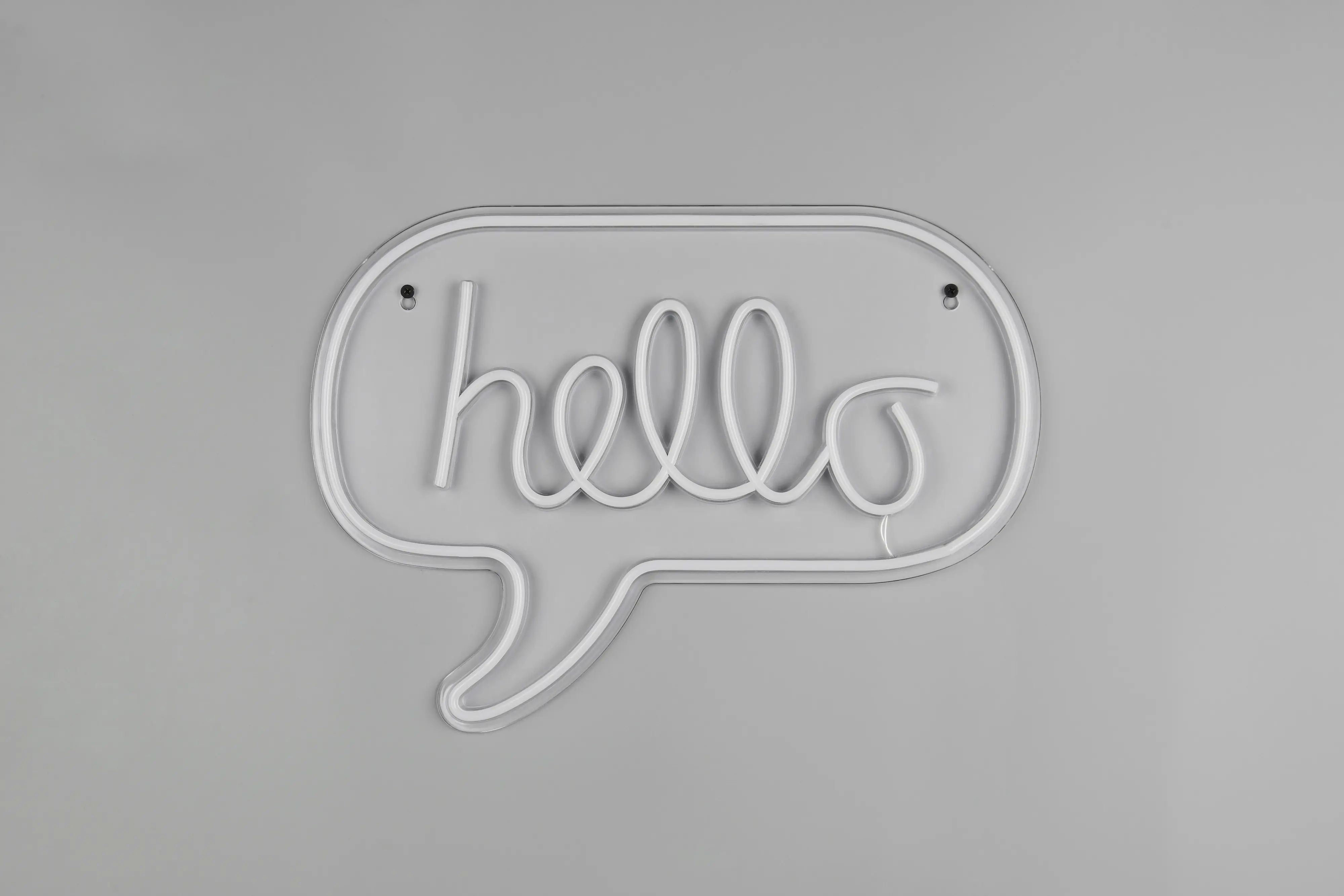 Reality LED Wandleuchte Hello 43 x 31 cm warmweiß transparent Reality LED Wandleuchte Hello 43 x 31 cm warmweiß transparent