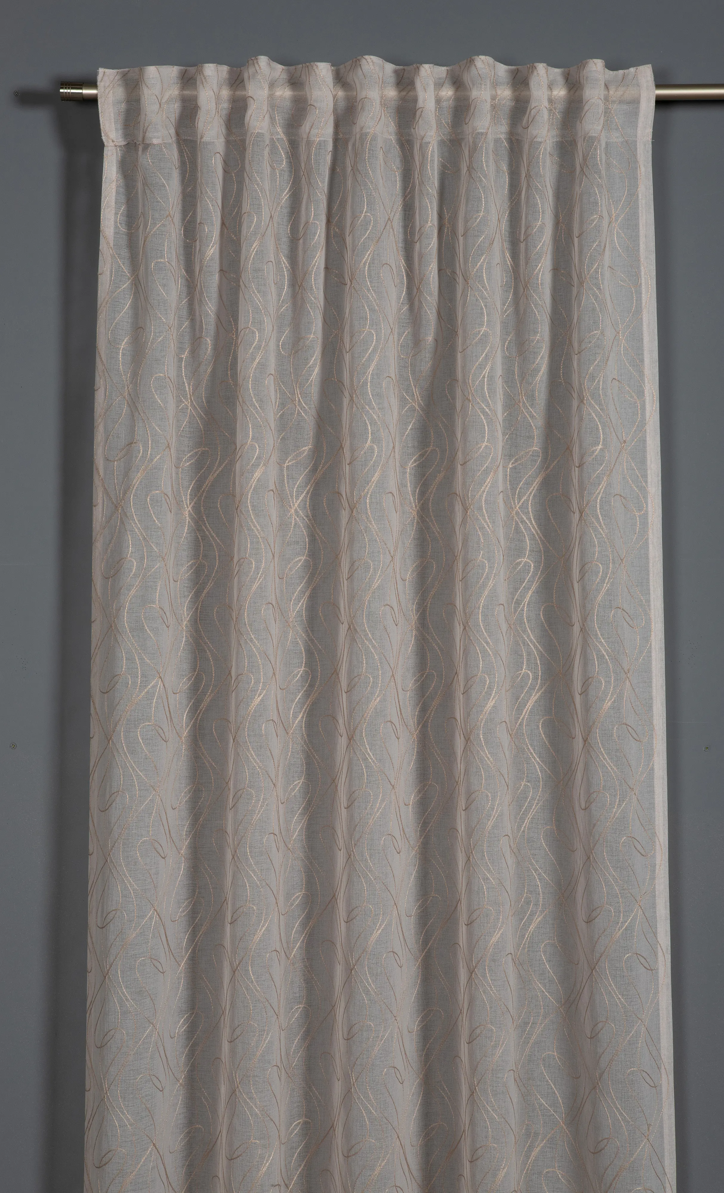 Sehlbach Fertigschal mit Gardinenband 135 x 245 cm taupe