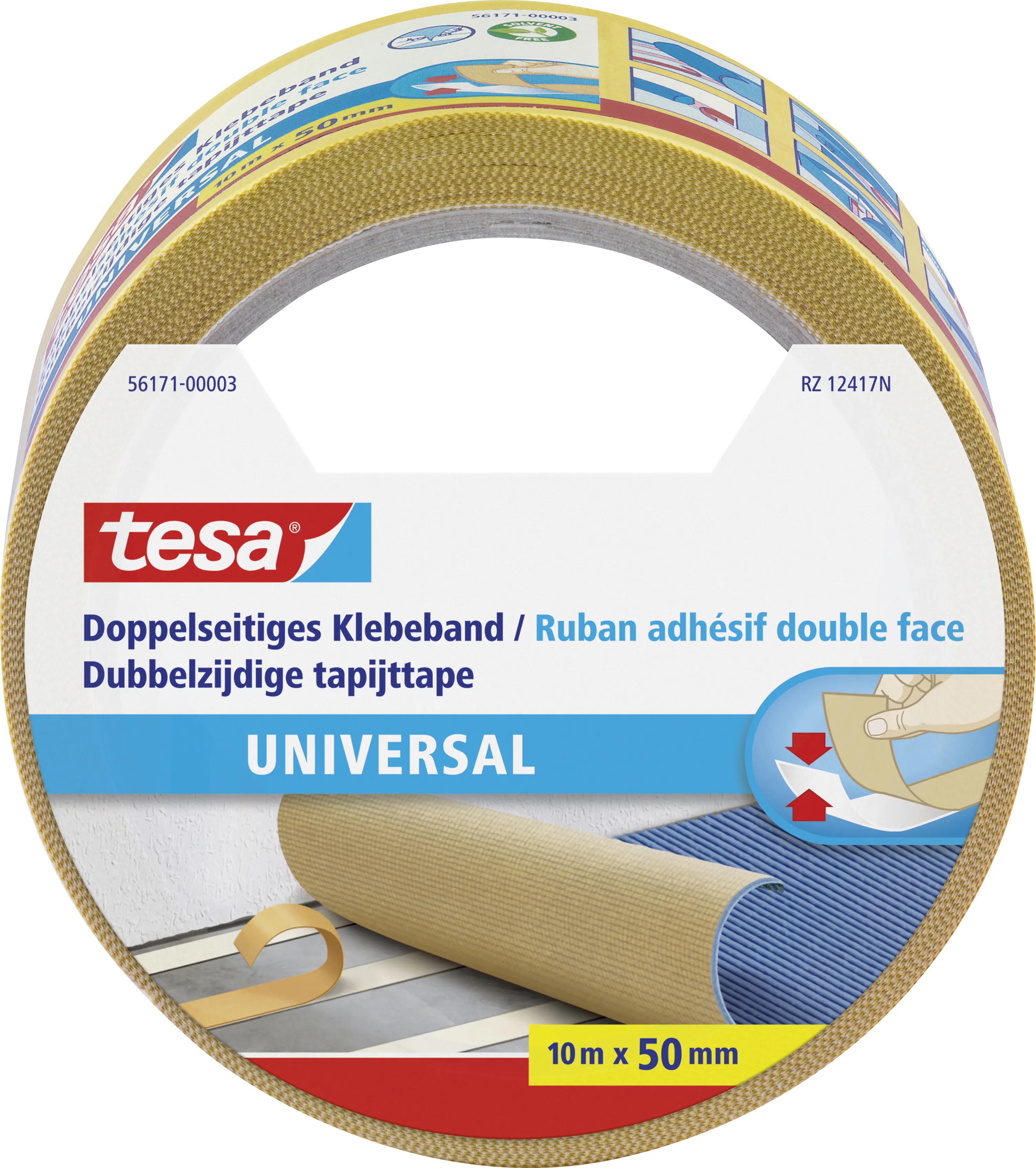 tesa doppelseitiges Klebeband Universal 10 m x 50 mm
