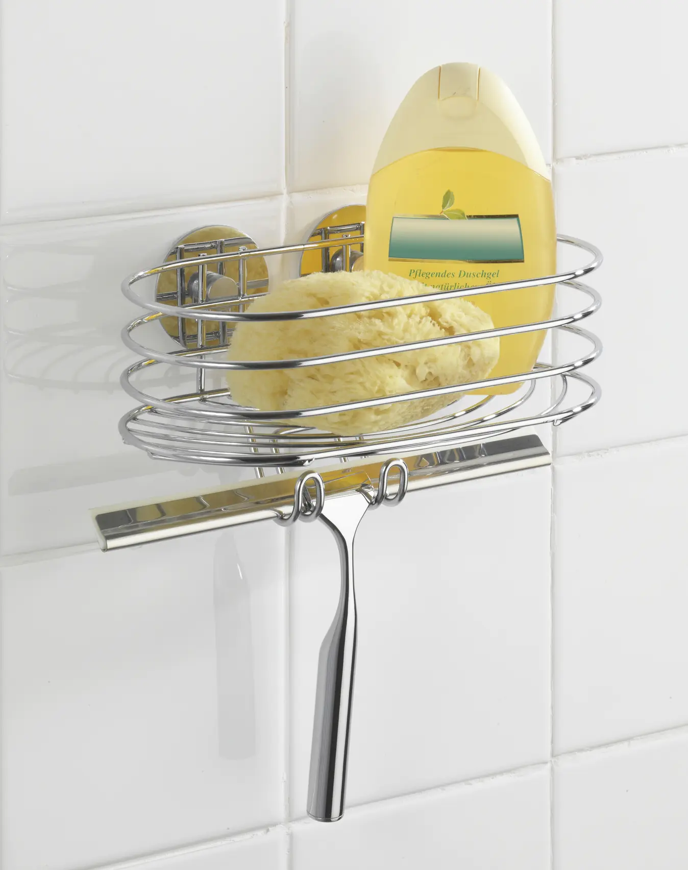 Wenko Bad-Wandablage mit Wischer Turbo-Loc