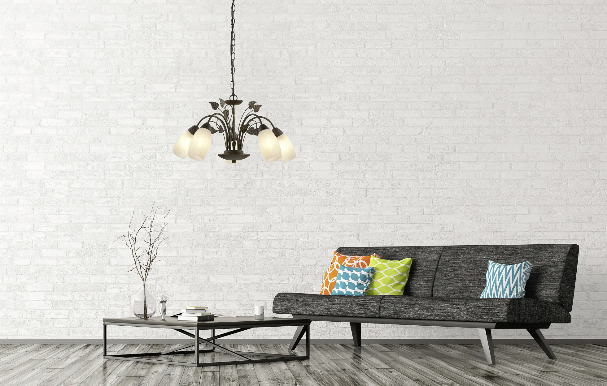 Globo Hängeleuchte Venezia Ø 50 x 150 cm rost