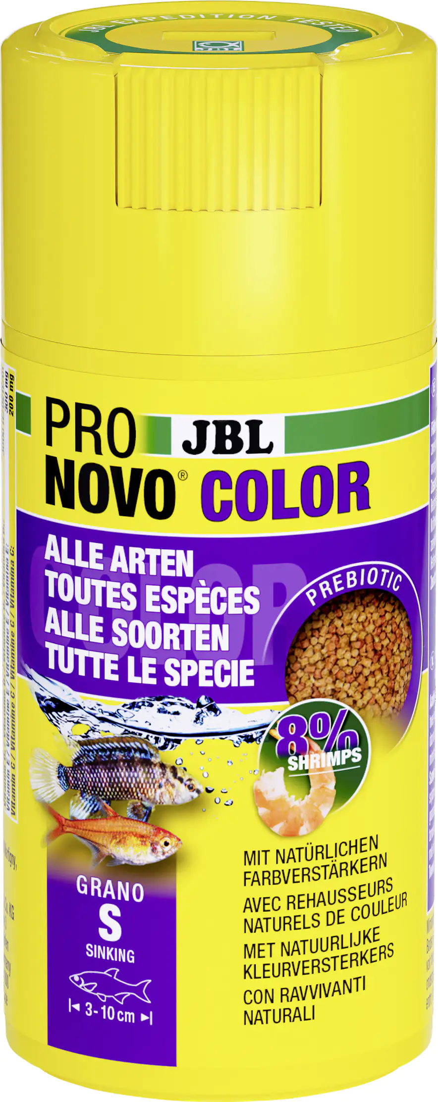 JBL Fischfutter Pronovo Color Grano S Fischfuttergranulat 100 ml