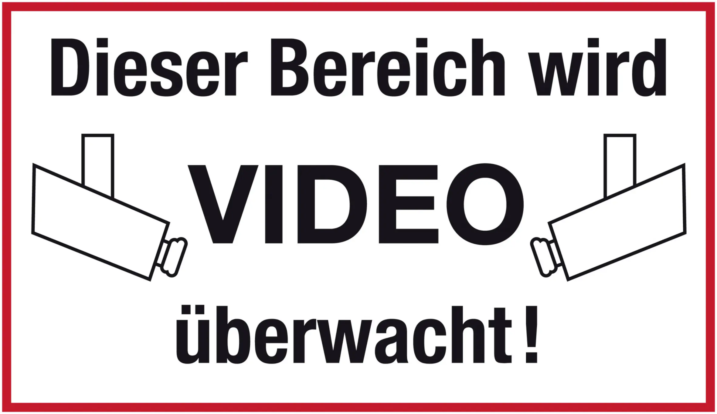 Conmetall Hinweisschild Dieser Bereich wird videoüberwacht! 200 x 300 mm