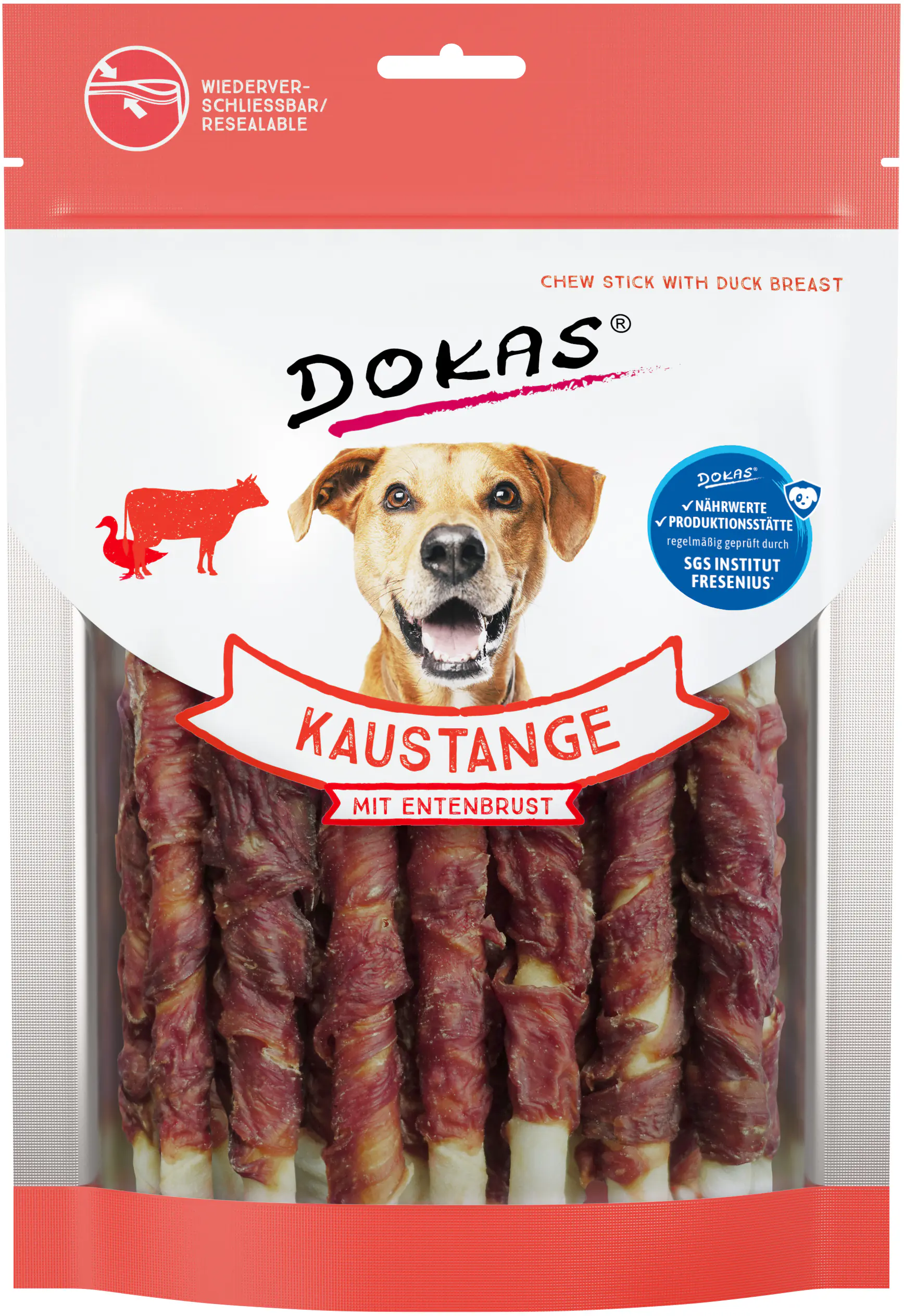 Dokas Hundesnack Kaustange mit Entenbrust 200 g